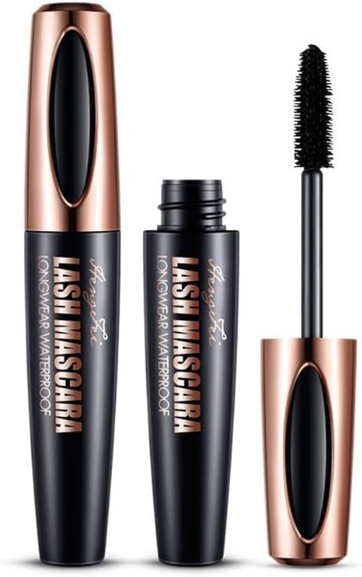 SKY-TOUCH 4D Silk Fiber Lash Mascara Voluminous Fiber Mascara, Black Silk Fiber Lash Mascara Waterproof & Smudge-Proof, Natural Extension Mascara,Long-Lasting No Flaking