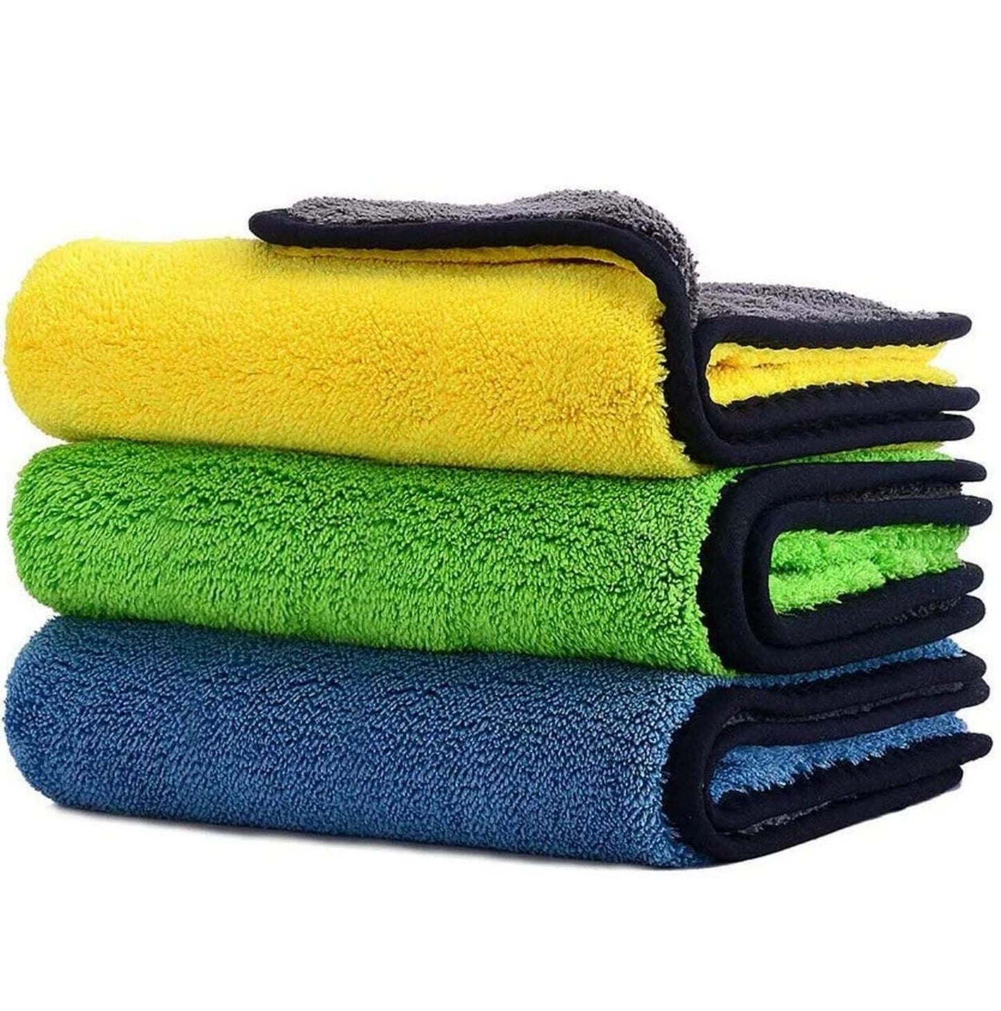SKY-TOUCH 3pcs Microfiber Drying Towel for Car Cleaning and Detailing