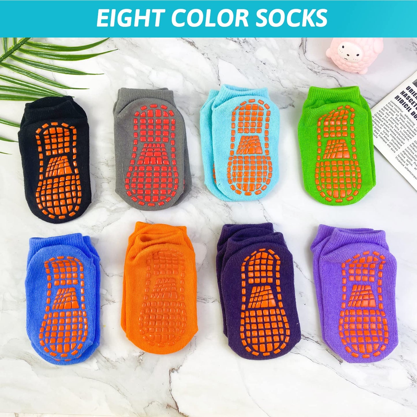 SKY-TOUCH Non Slip Parent-Child Socks, Anti-Slip Sock trampoline Sock for Boys Girls Baby Kids, Non-slip Yoga Socks Women 29-42