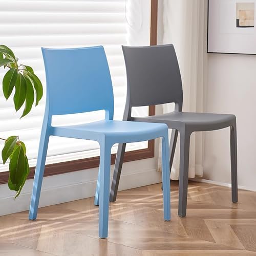 SKY-TOUCH Plastic Dining Chair with Backrest - Stackable,Modern Office Guest Chair for Indoor & Outdoor Plastic Side Chair Use in Dining Room or Meeting Room,48 * 48 * 80cm,1 PCS