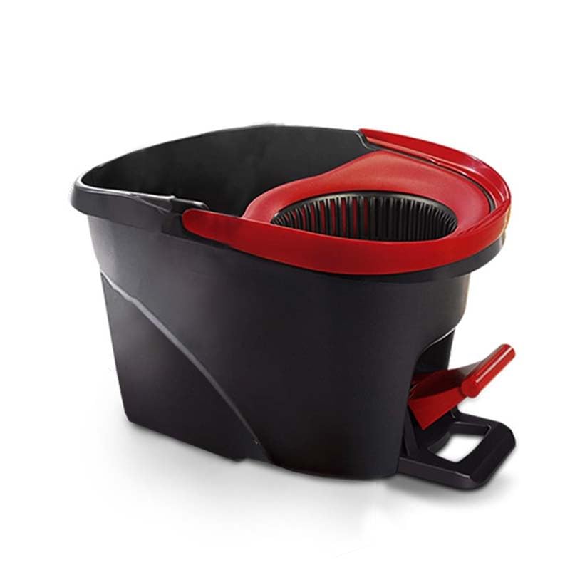 SKY-TOUCH Spin Mop And Bucket Set with Foot Pedal, Three-Section Retractable Handle, Floor Mop with Spin Wringer, 100% Microfiber Swab Head