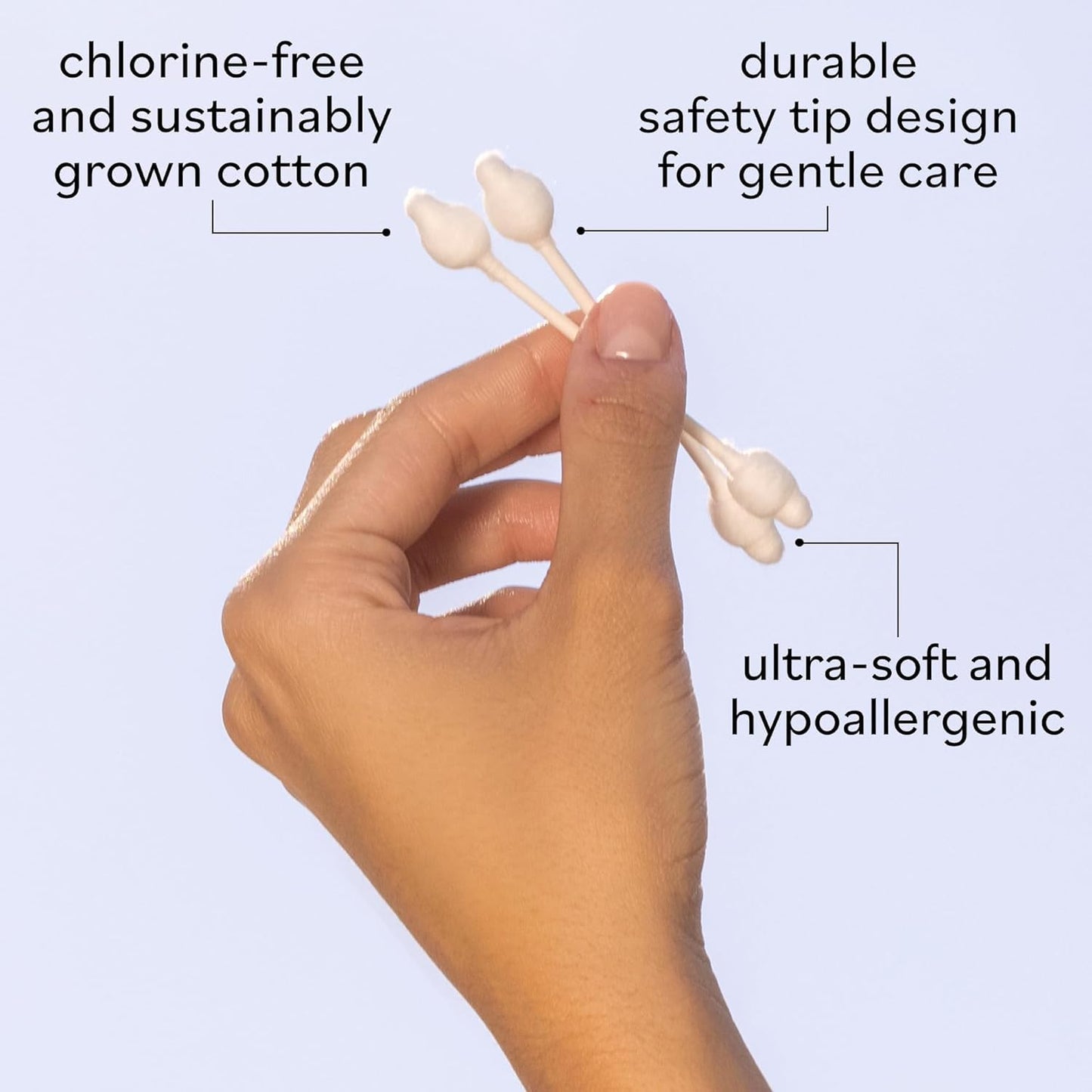 SKY-TOUCH 3 boxes—156 PCS Baby Cotton Swabs for Newborns, Soft & Gentle for Belly Button, Wound Care, Ear & Nose Cleaning – Safe for Infant Care