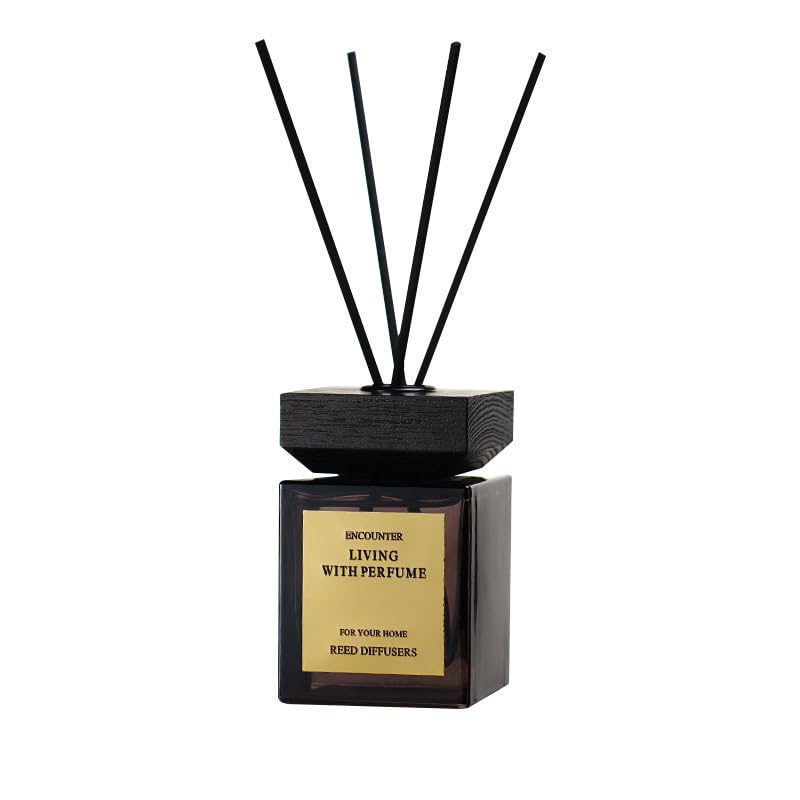 SKY-TOUCH Shangri-La Reed Diffuser - 180ml Luxury Long-Lasting Room Fragrance Oil, Natural Aromatherapy, Scented Air Freshener for Home, Office & Bathroom, Eco-Friendly Wooden Lid