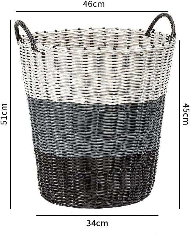 SKY-TOUCH Laundry Hamper Clothes Storage Basket with Handles Washing Bin Dirty Clothes Storage,for Bathroom Bedroom Closet, Household,Bathroom Laundry Basket,34 * 46 * 45cm,1 piece - 9