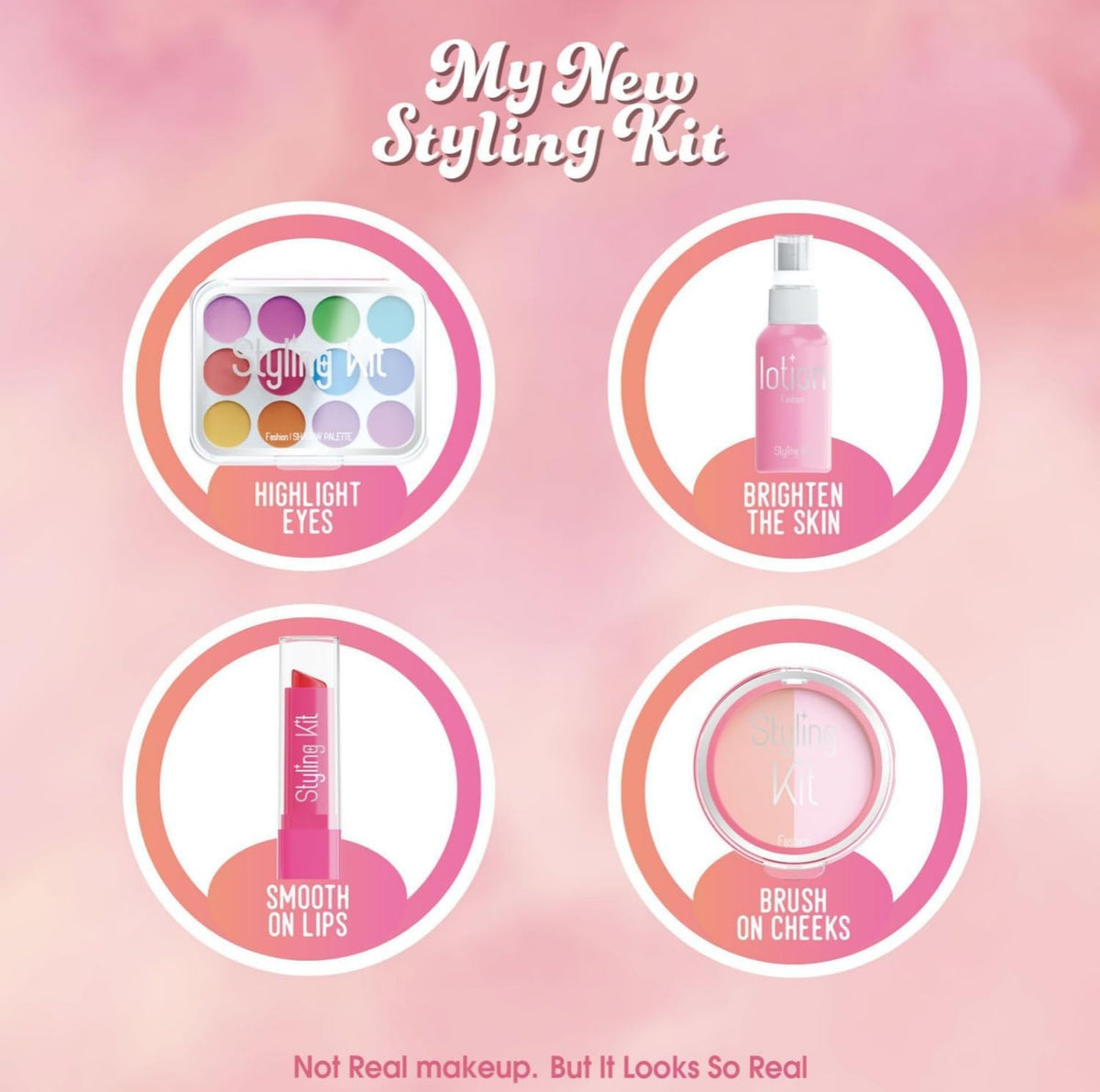SKY-TOUCH Kids Makeup Kit for Girls 10pcs, Safe & Non-Toxic Pretend Beauty Toy for Girls 3-12 Year Old - 5