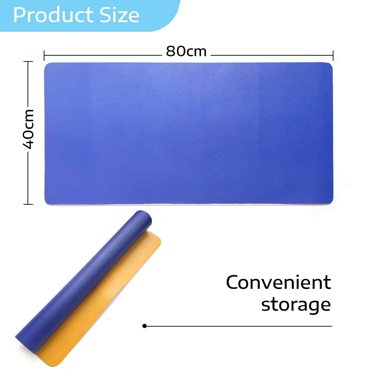 SKY-TOUCH Multifunctional Desk Pad 80x40cm, Leather Computer Mouse Pad Office Desk Mat Extended Gaming Mouse Pad, Non-Slip Waterproof Dual-Side Use Desk Mat Protecto