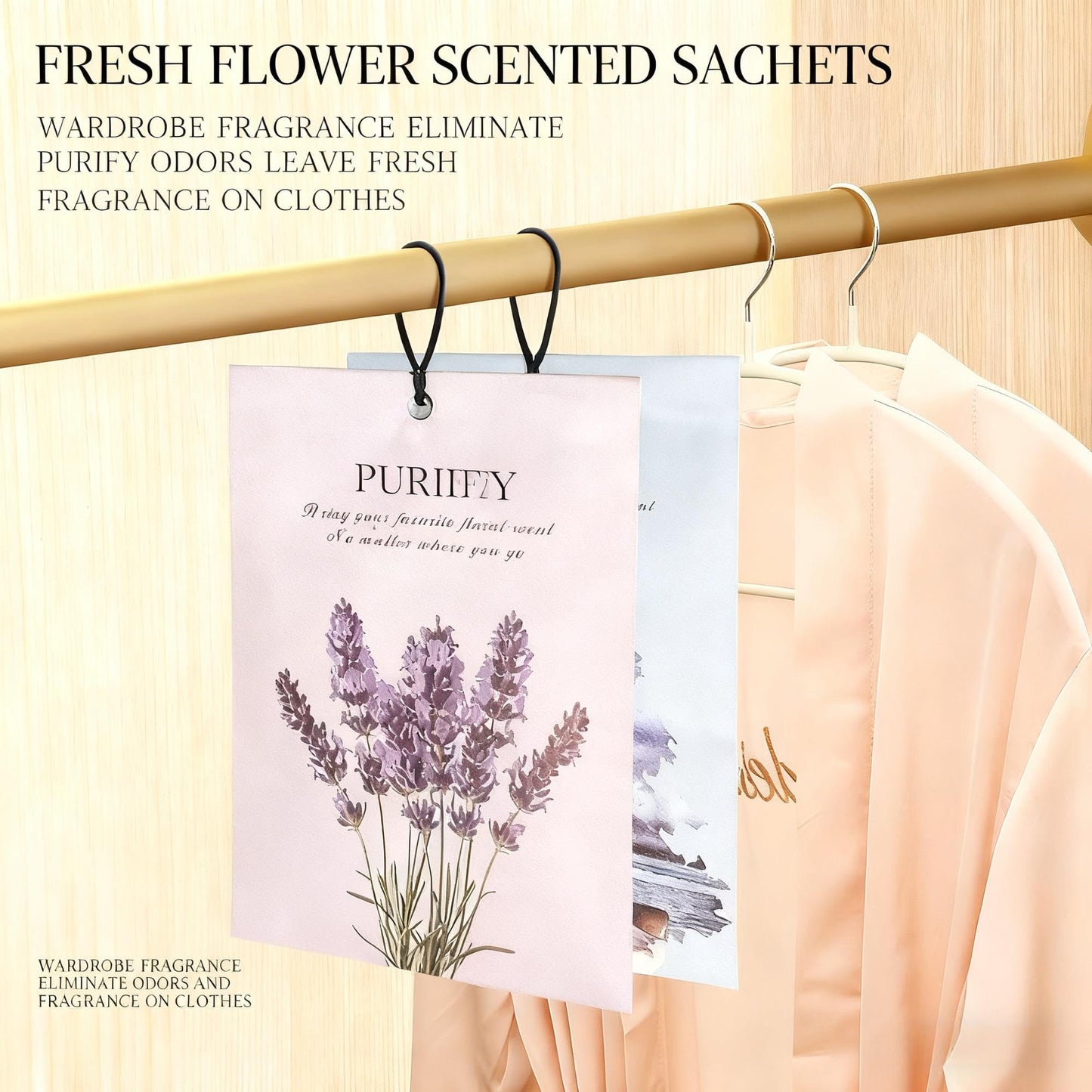 SKY-TOUCH Ocean Rose Lavender Vanilla Scented Sachets, 3 Boxes/12Pcs (4 Scents), Long-Lasting Air Freshener for Home & Office, Natural Deodorizer for Closet, Bathroom, Bedroom, 35 Days Fresh Scent