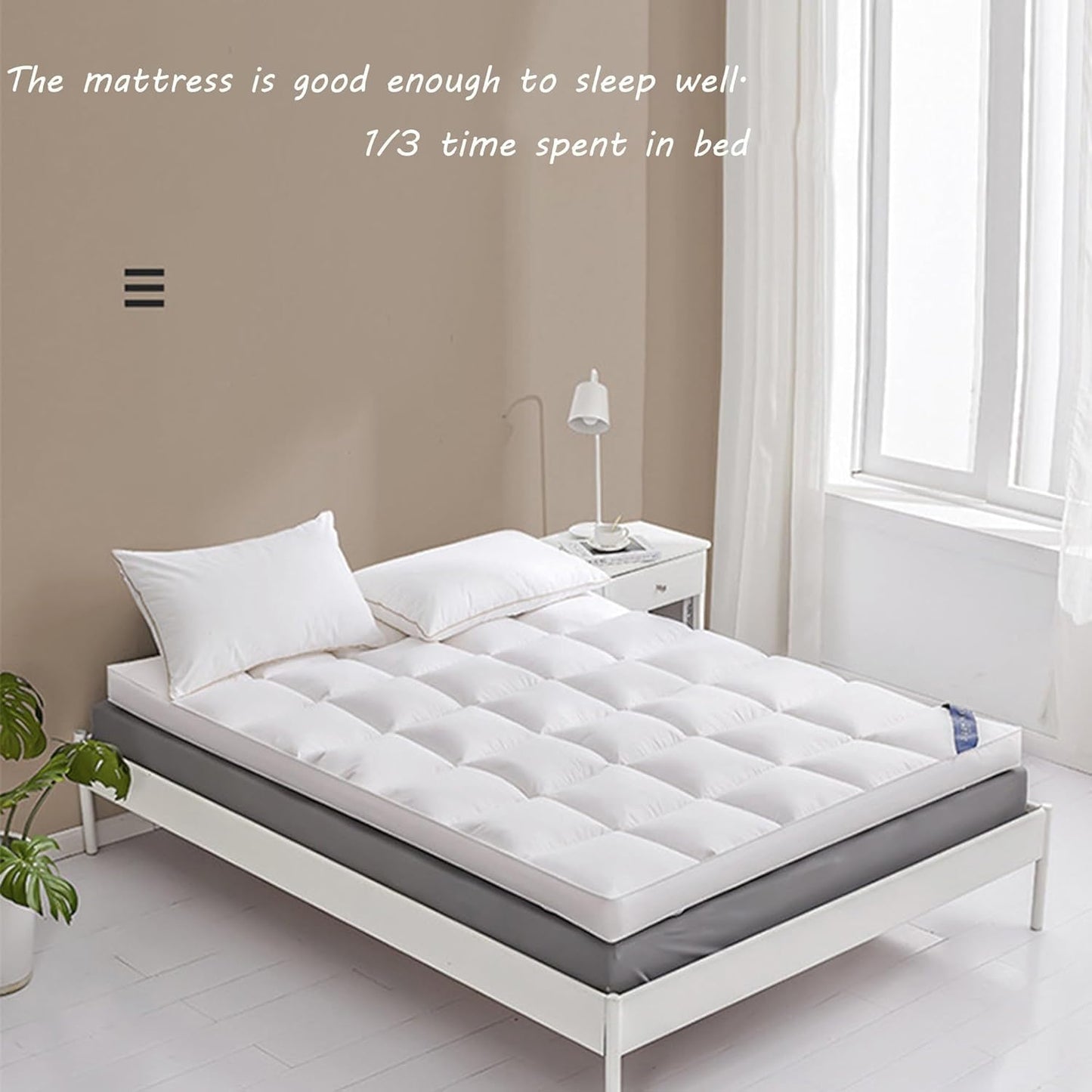 SKY-TOUCH Tatami Floor Mattress, Sleeping Pad Foldable Roll Up Dormitory Mattress Pad,7D Hollow Fiber Filled, For optimal use, must be paired with a Simmons mattress