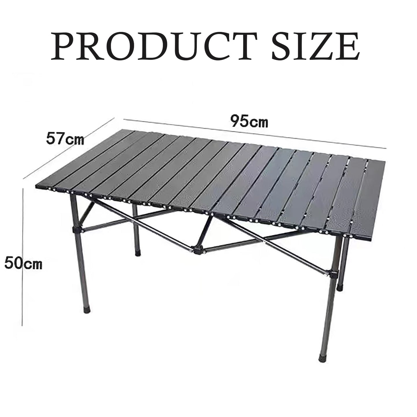 SKY-TOUCH Outdoor Camping Folding Table&Chair,Lightweight Folding Table and Chair Easy to Carry, Perfect for Outdoor, Picnic, Cooking, Beach, Hiking, Fishing