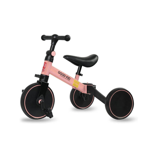 SKY-TOUCH 4 in 1 Kids Balance Bike Kids Tricycles for 1-4 Years, Toddlers Trike with Adjustable Seat Indoor Outdoor, Boys Girls Kids First Birthday Gifts Pink