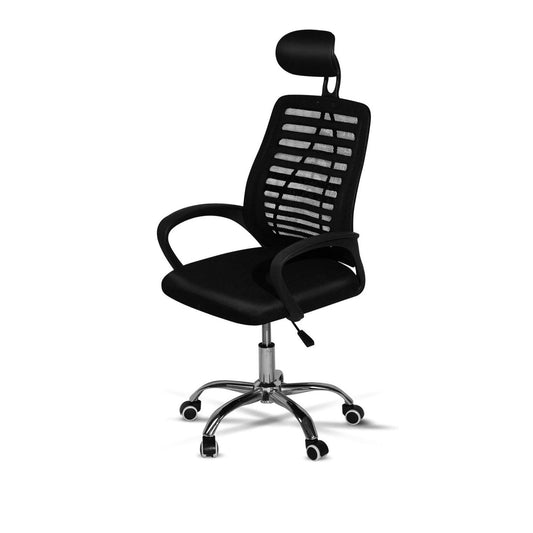 SKY-TOUCH Office Chair,Comfort Ergonomic Height Adjustable Desk Chair with Lumbar Support Backrest Black