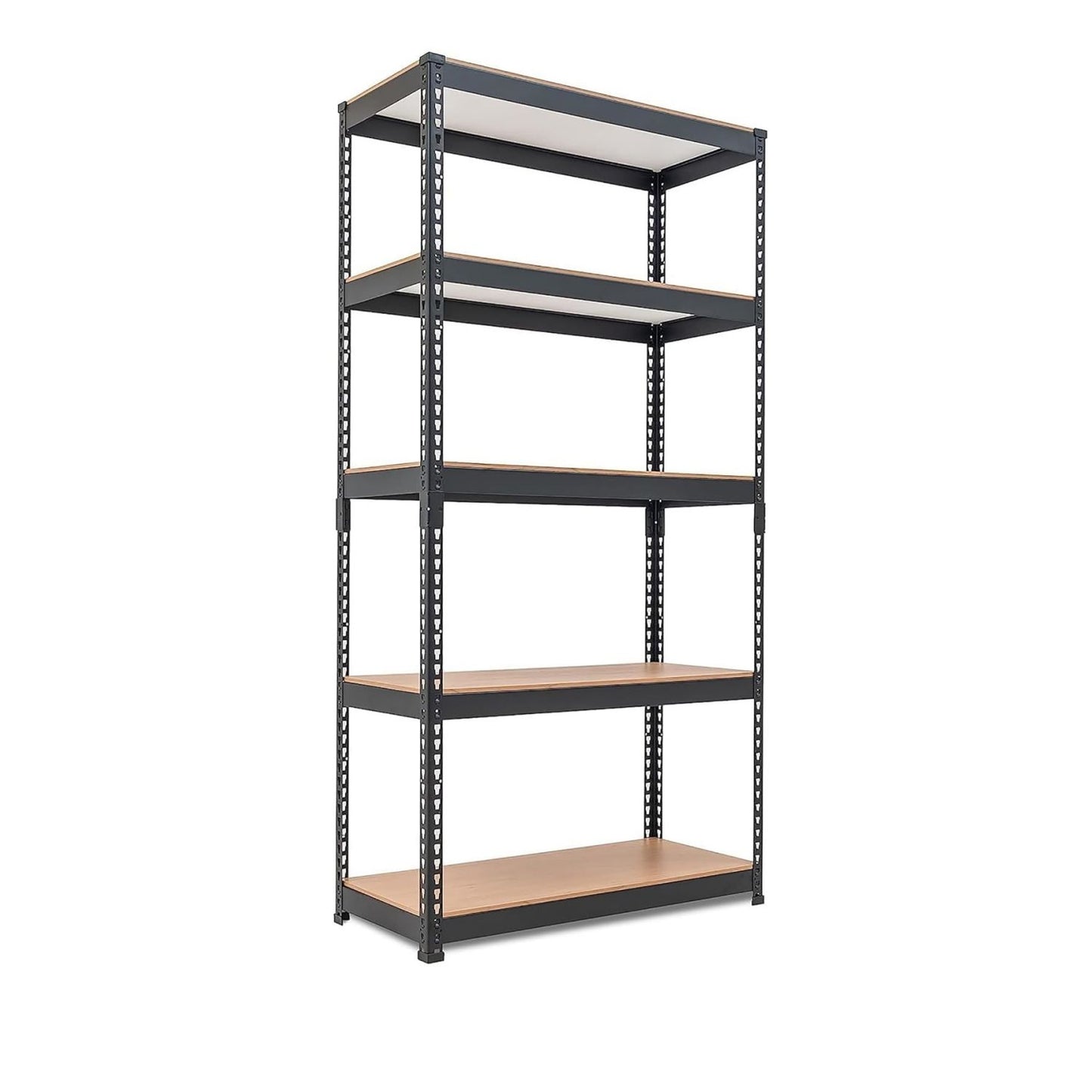 SKY-TOUCH 5 tire Metal Shelf Storage Unit Rack,Adjustable Garage Storage Utility Rack Heavy Duty Shelves Organization Multipurpose Shelf Warehouse Basement Kitchen Living Room pantry, Black