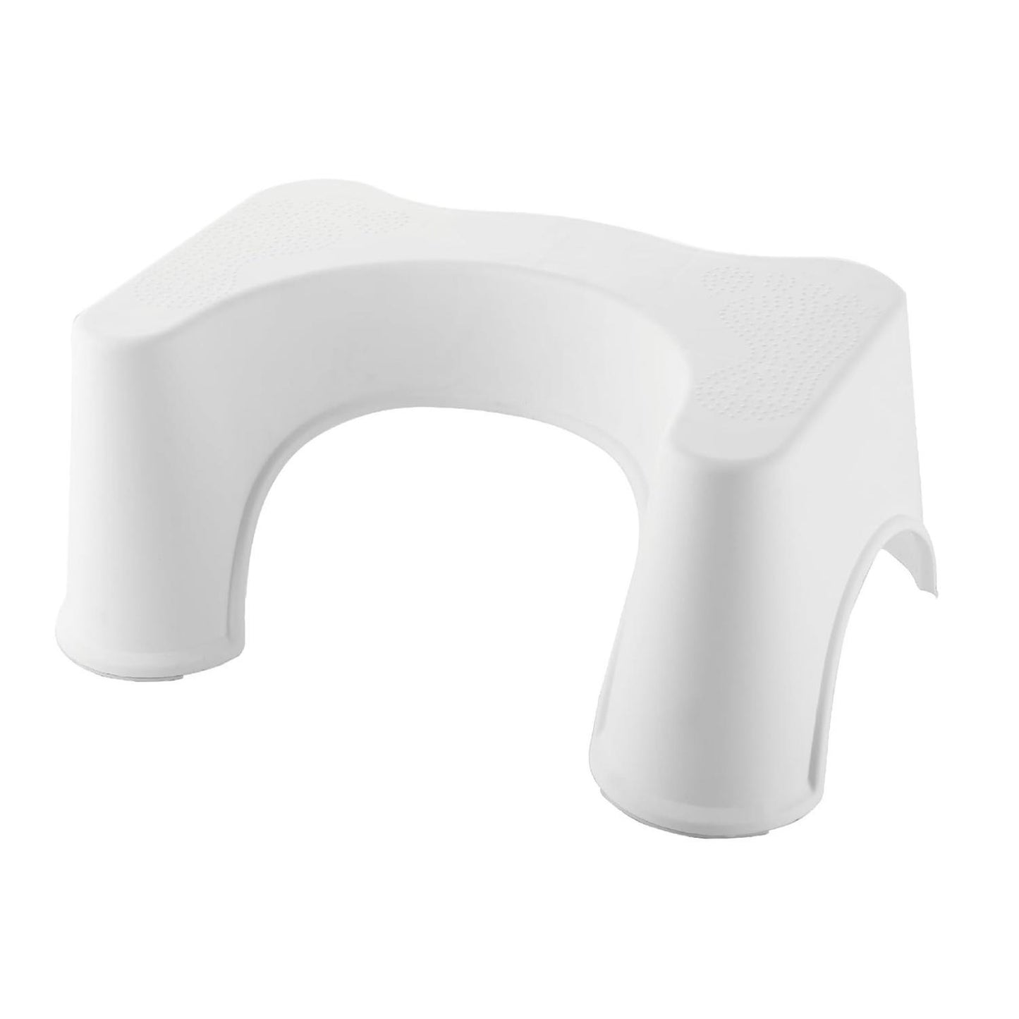 SKY-TOUCH Toilet Stool : Non-Slip Plastic Potty Stool Squatting Posture Poop Stool Portable Step Stool for Adults Kids Improve Bathroom Posture and Comfort White