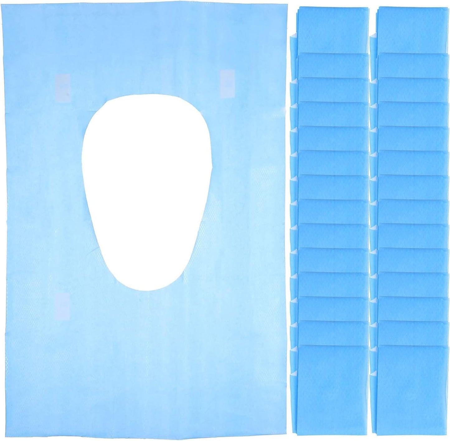 SKY-TOUCH 10pcs Disposable Toilet Seat Toilet Covers Disposable Toilet Seats Cushion Portable Toilet Disposable Planes for Kids Toilet Cushion Wood Pulp Paper Thicken Toddler Sheet,Blue,100 * 40cm