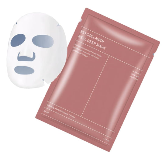 SKY-TOUCH Bio-Collagen Deep Moisturizing Mask, Moisturizing Night Mask, Bio-Collagen Deep Strengthens Skin Barriera,4 Sheet/pack