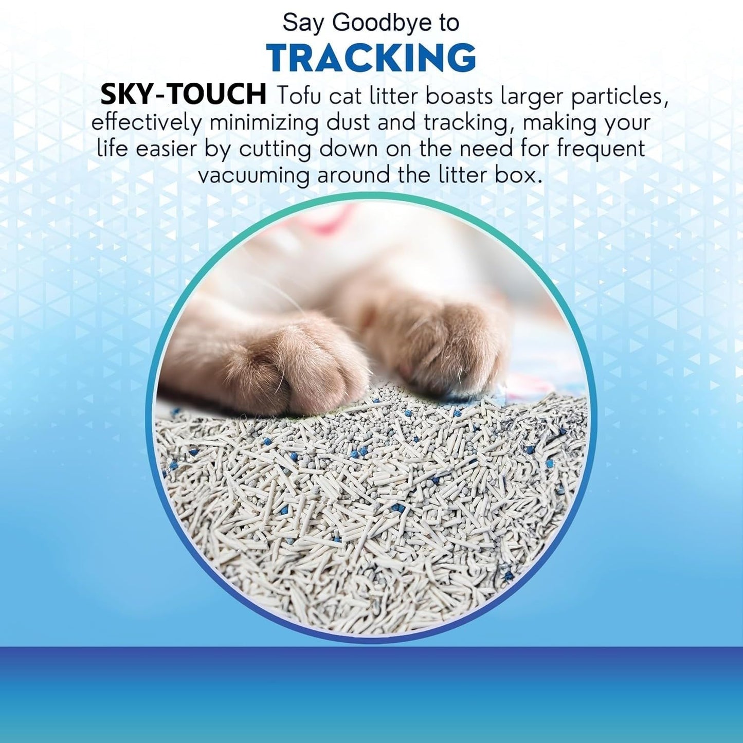 SKY-TOUCH Tofu Cat Litter - Premium Natural, Fast Clumping, Flushable, Ultra Absorbent, Unscented, Dust-Free, Low Tracking (2.3kg × 2 Bags)