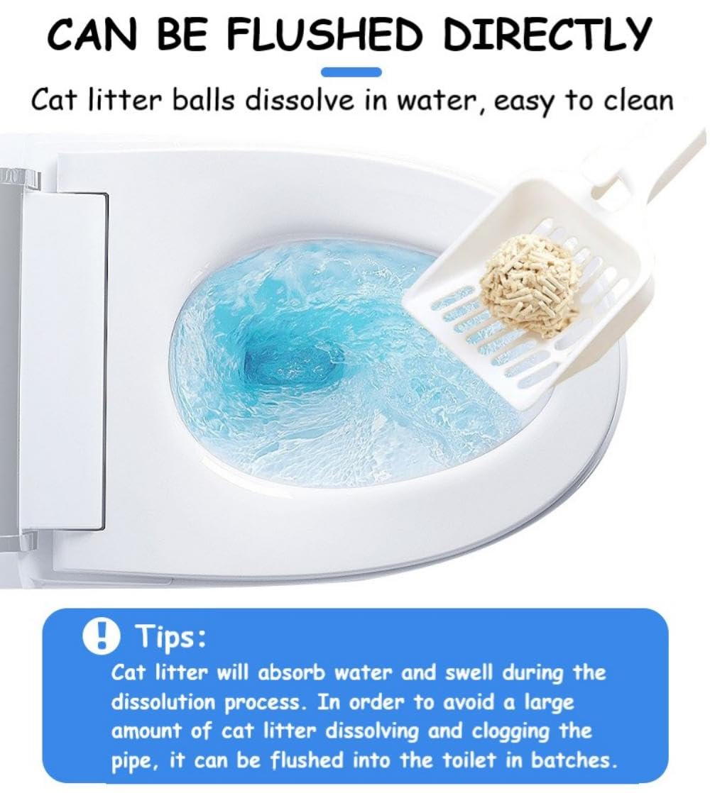 SKY-TOUCH Tofu Cat Litter - Premium Natural, Fast Clumping, Flushable, Ultra Absorbent, Unscented, Dust-Free, Low Tracking (2.3kg × 2 Bags)