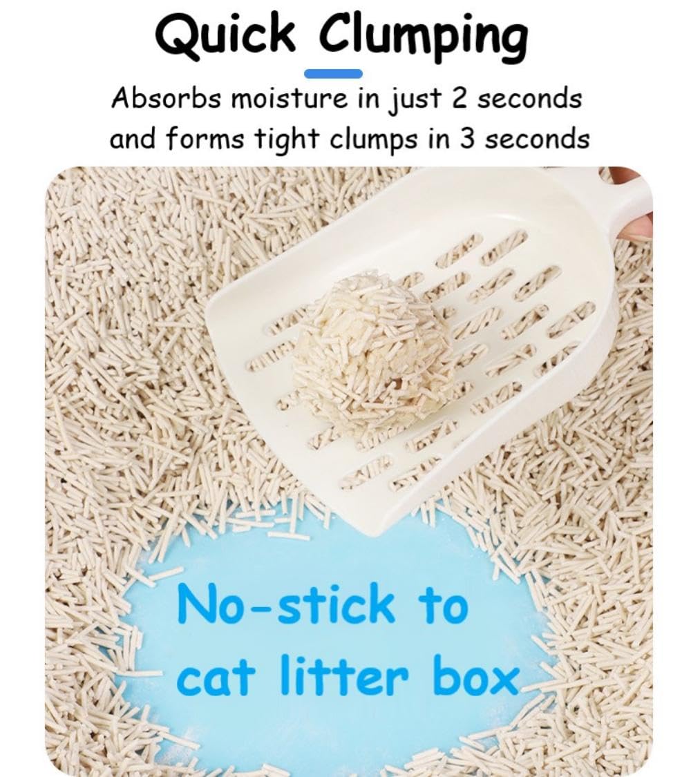 SKY-TOUCH Tofu Cat Litter - Premium Natural, Fast Clumping, Flushable, Ultra Absorbent, Unscented, Dust-Free, Low Tracking (2.3kg × 2 Bags)