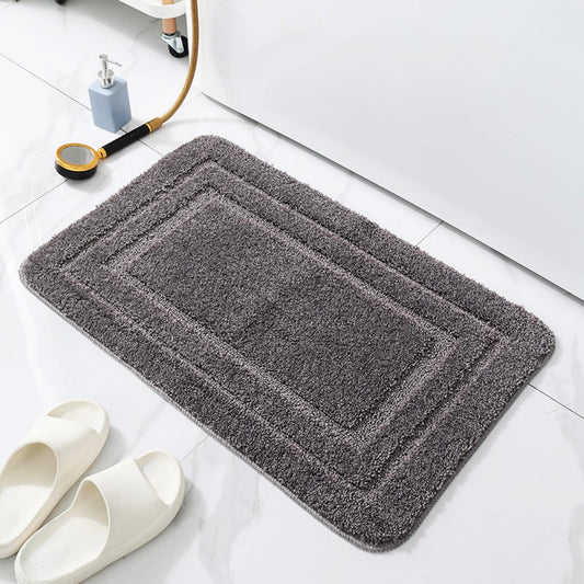 SKY-TOUCH Bathroom Rugs 40 * 60cm, Non-Slip Doormats Extra Soft and Absorbent Microfiber Bath Mat for Home Floor, Tub and Shower (Dark Grey)