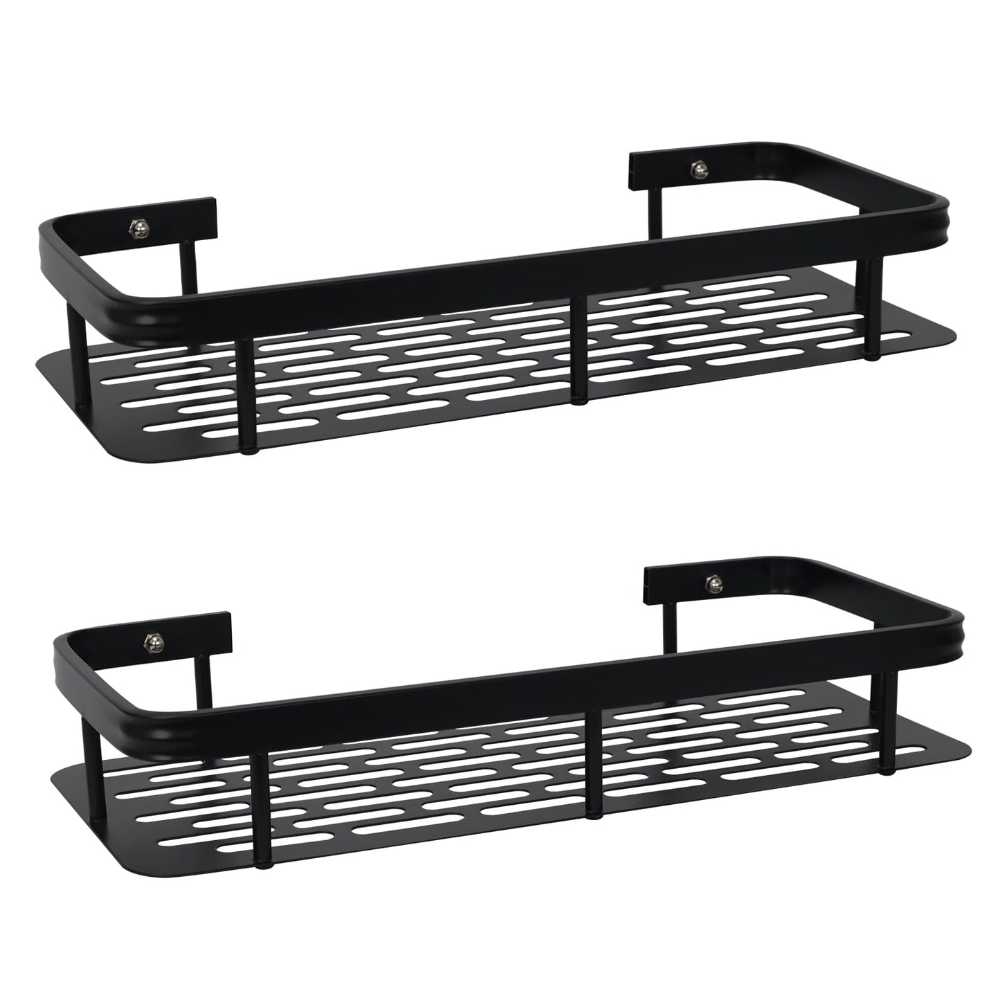 SKY-TOUCH Shower Caddy Shelf,Shower Shelf,Bathroom Shower Organizer Shelves,Rustproof Waterproof & Easy Mount,No Drilling - Self Adhesive for Bathroom Storage,30 * 13 * 4cm,Max 30lbs,2 pack