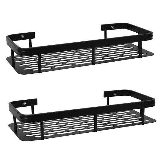 SKY-TOUCH Shower Caddy Shelf,Shower Shelf,Bathroom Shower Organizer Shelves,Rustproof Waterproof & Easy Mount,No Drilling - Self Adhesive for Bathroom Storage,30 * 13 * 4cm,Max 30lbs,2 pack