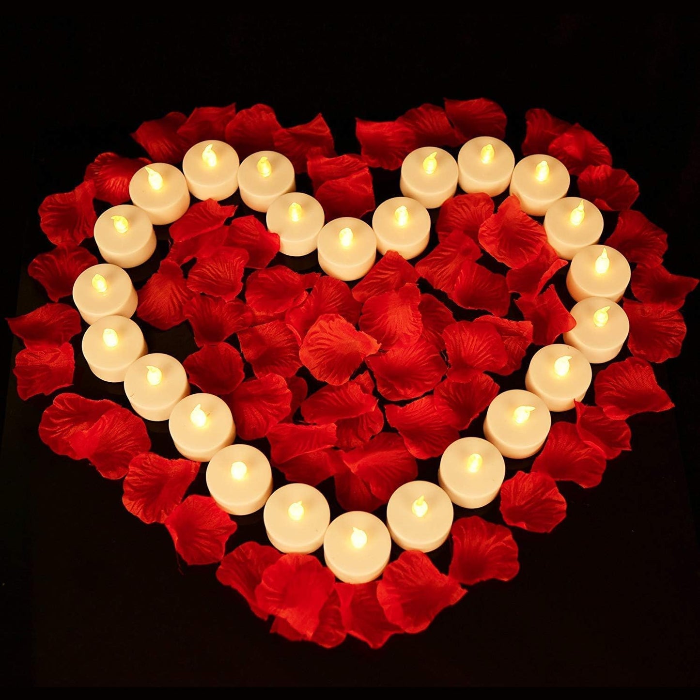 SKY-TOUCH - 24 LED Tea Lights Candles Realistic Bright Flameless Battery Operated Battery Replaceable Battery Operated for Festival Wedding Restaurant Table Decoration White