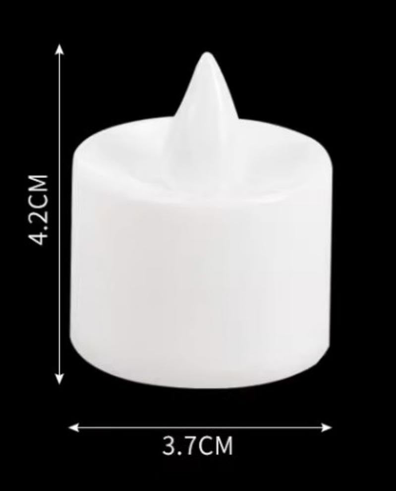 SKY-TOUCH - 24 LED Tea Lights Candles Realistic Bright Flameless Battery Operated Battery Replaceable Battery Operated for Festival Wedding Restaurant Table Decoration White