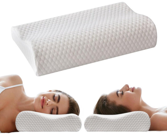 SKY-TOUCH Memory Foam Cervical Pillow, Ergonomic Bed Pillow for Neck Pain Relief, Contour Orthopedic Pillow for Side, Back, and Stomach Sleepers, Neck Support with Washable Cover (60 * 40 * 12 cm)