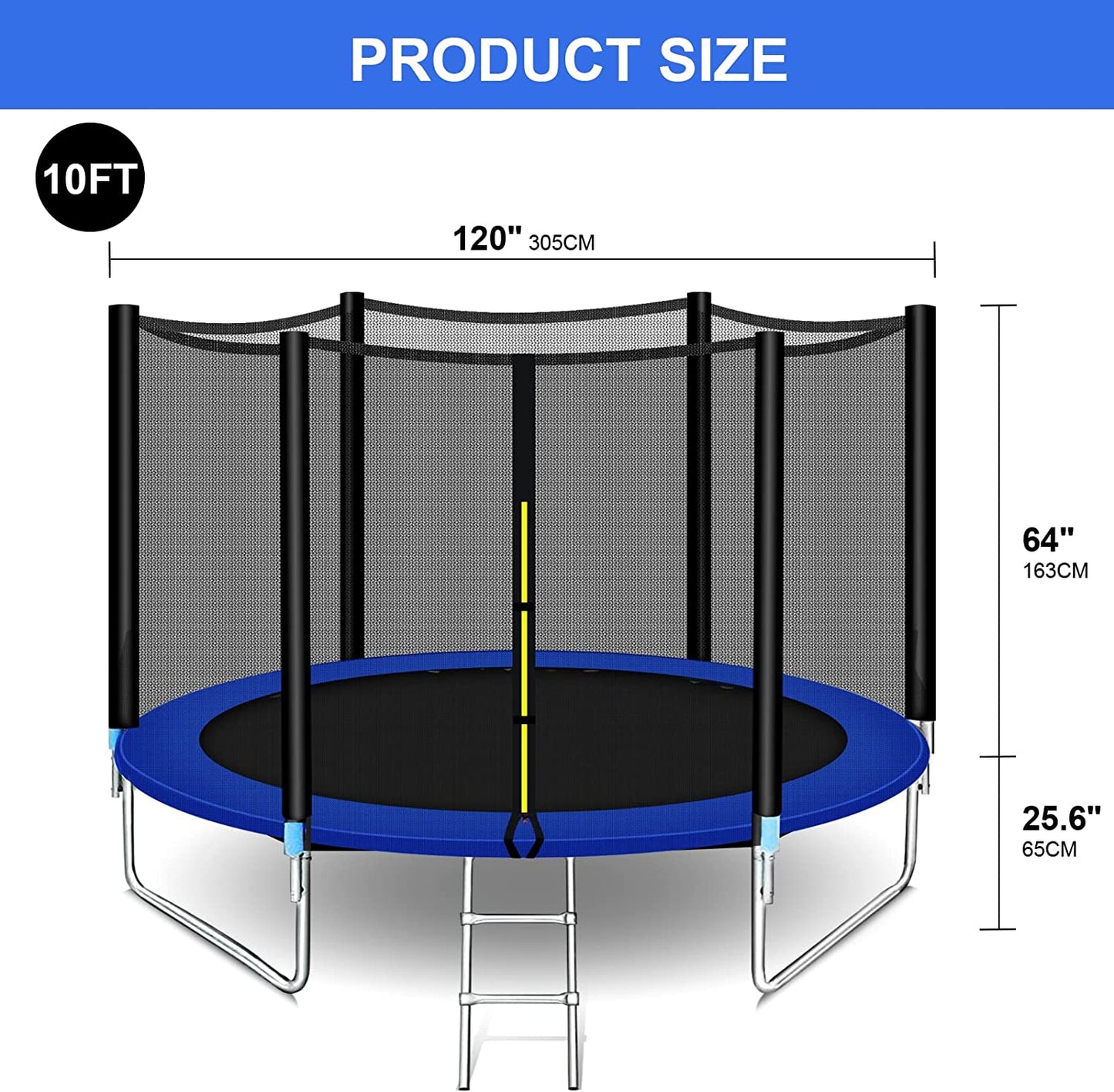 SKY-TOUCH Outdoor Trampoline for Kids Adult(6FT-14FT)