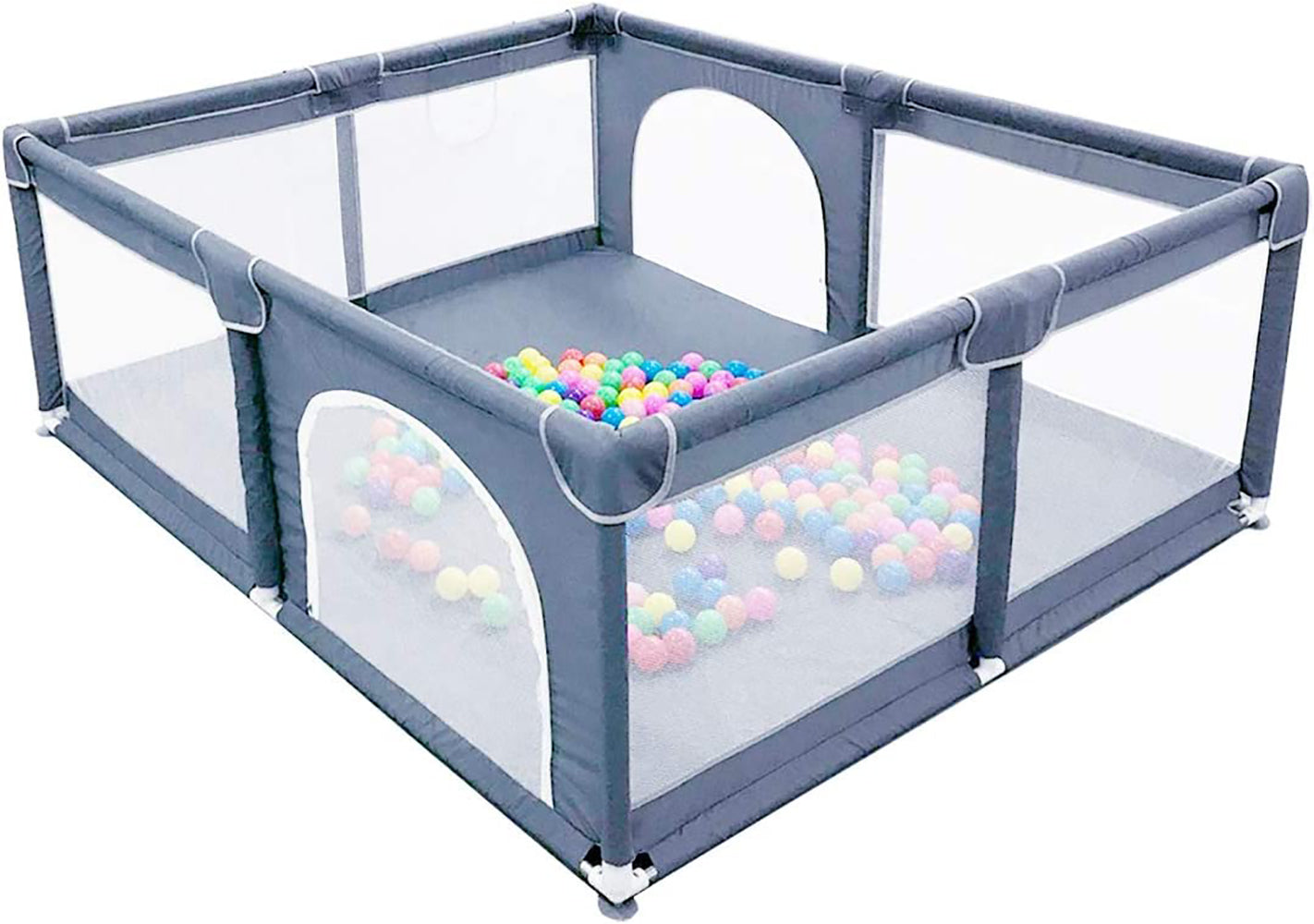 SKY-TOUCH Baby Playpen, Extra Large Playpen for Babies, Kids Safe Play Center for Babies with Breathable Mesh and Zipper Door£¬and Toddlers Gives Mommy a Break