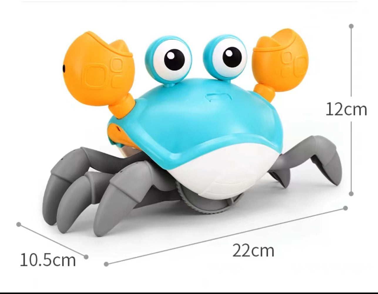 SKY-TOUCH Electric Runaway Crab£¬Crawling Crab Baby Toy with Music and LED Light Up£¬Toddler Interactive Learning Development Toy with Automatically Avoid Obstacles£¬For Babies, Toddlers and Kids