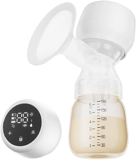 SKY-TOUCH 1 piece Electric Breast Pump,All-in-one Automatic Electric Breast Pump Painless Breast Massager，4 Modes, 15 Levels,Portable Breast Pump Strong Suction Power, Quiet, Pain Free 1200mAh,180ml