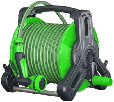 SKY-TOUCH Multifunction Hose Reel,Rust-resistant frame, Includes wall bracket,22.5m hose diameter,2.5m water inlet pipe,Universal faucet connector,Green