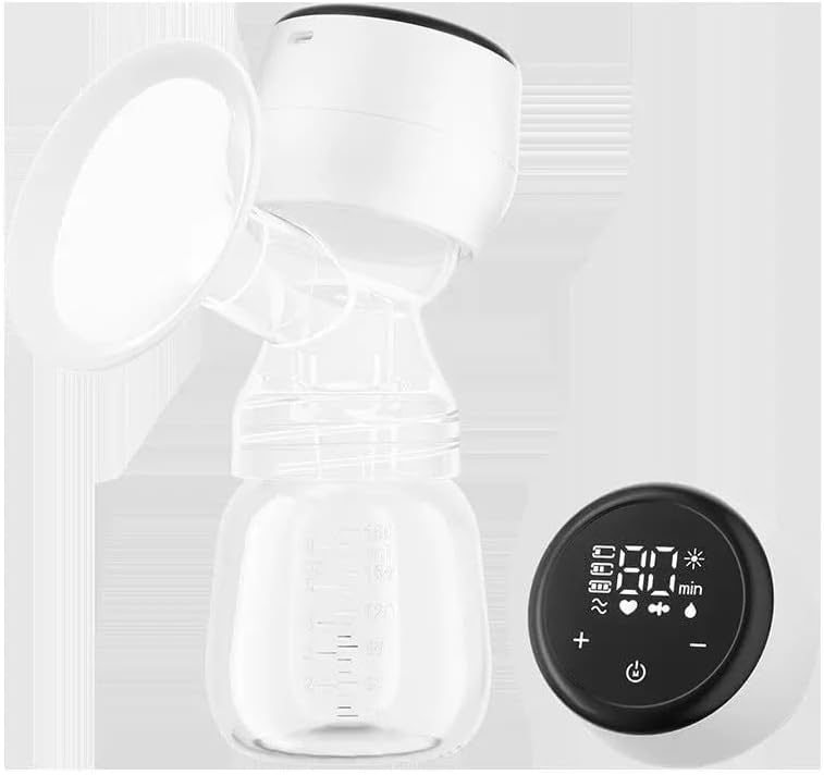 SKY-TOUCH Electric Breast Pump, All-in-One Portable Breast Pump with 4 Modes & 15 Levels, 180ml Capacity, 1200mAh Rechargeable, Quiet, Painless, Strong Suction, White,13.5 * 9 * 20cm