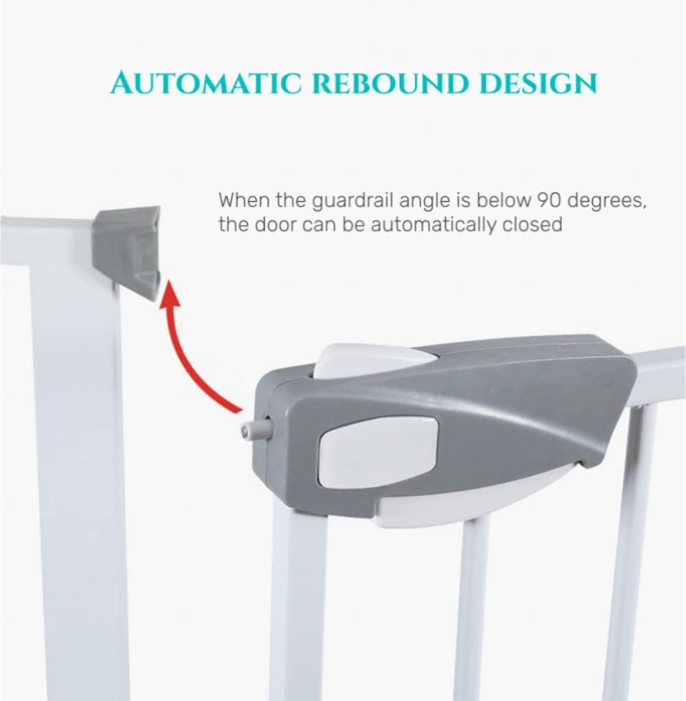 SKY-TOUCH Auto Close Safety Baby Gate, Extra Wide Child Gate with 10 cm Extension Kit Maximum Suitable For 94 cm, Baby Gates for Stairs & Doorways, Easy Install (Safety Railing + 10cm Extension Kit)