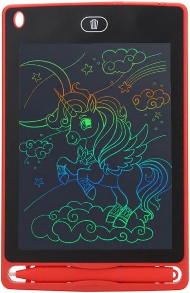 SKY-TOUCH LCD Writing Tablet 8.5 Inch, Doodle Pad Portable Erasable Reusable Writing and Drawing Pad, Learning Toys Kids Writing Pad for Boys and Girls (Red)