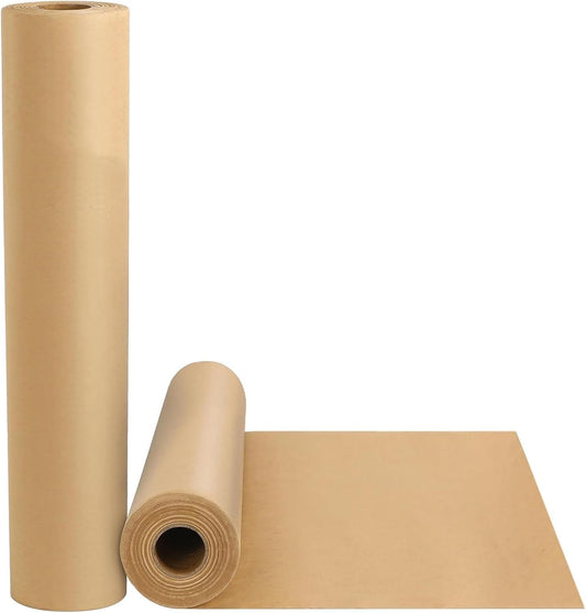 SKY-TOUCH Kraft Paper Roll (44cm x 30m) 80gsm, Wrapping Paper Roll, Craft Paper Gift Wrapping Bulletin Board Arts & Crafts, Bouquet Flower Table Covering Poster Packing Paper (1 Roll)