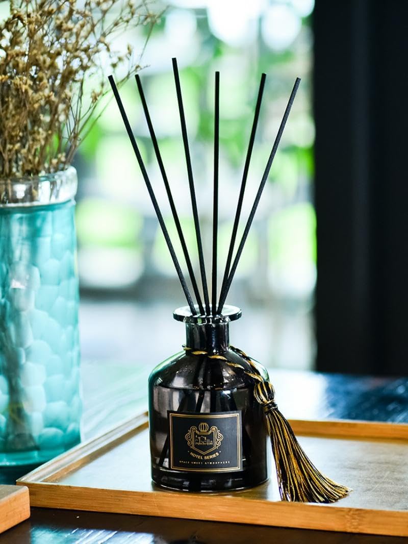 SKY-TOUCH Reed Diffuser Set : Shangri-La Blended Fragrance Diffuser Air Fresheners Aromatherapy Diffusers for Home Bedroom Bathroom Office Decor 50ml