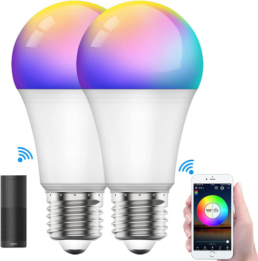 Sky-Touch Smart Light Bulb, Multi Color Changing Dimmable Smart Wifi And Bluetooth Compatible With Alexa And Google Home Assistant