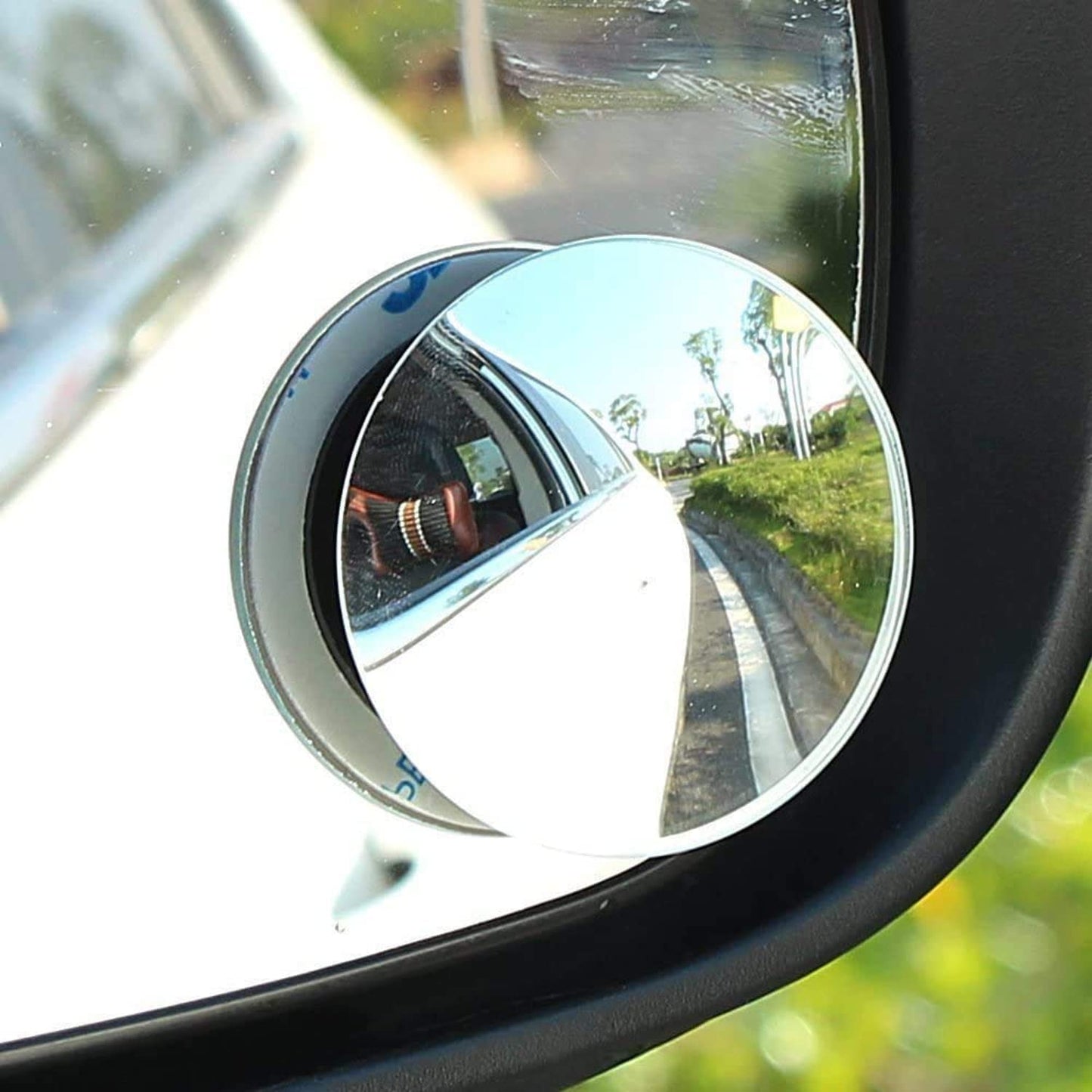 SKY-TOUCH 2 Pack Car Blind Spot Mirror Small Round Convex Adjustable 360¡ã Rotation Wide Angle Rear View Mirror for All Vehicles Universal Car Tuning Sticker Design