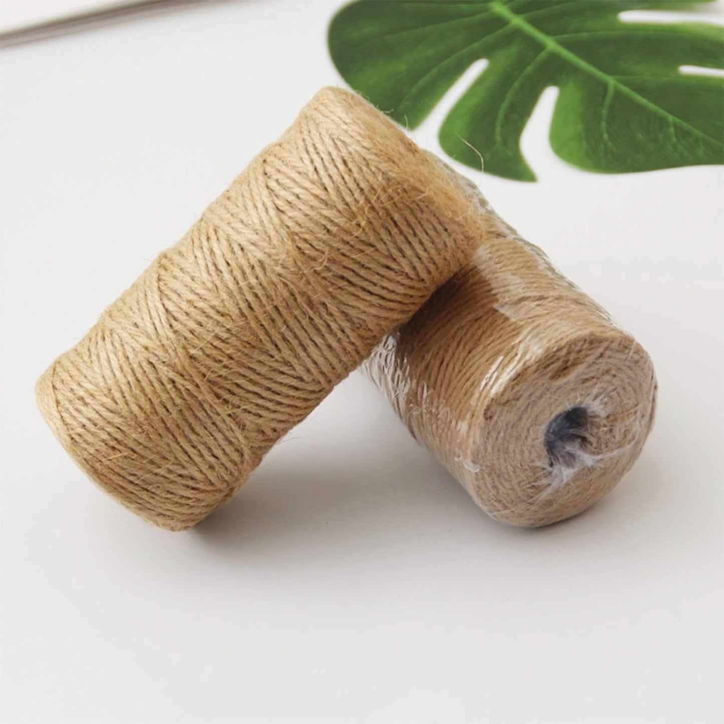 SKY-TOUCH Natural Jute Twine 100M, 3 Ply Garden String Brown Twine 2mm Thickness, Garden Twine for Decoration Garden Floristry DIY Arts Bundling Crafts & Wrapping, 1roll