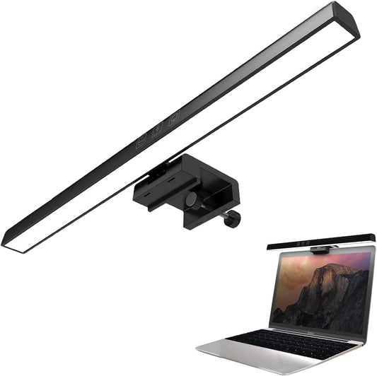 SKY-TOUCH 50cm Extended Computer Monitor Light: 3 Color Eye-Care LED Screen Lamp with Touch Control Adjustable Brightness No Screen Glare Lamp Bar with USB Cord for Home Office Computer Work Gaming