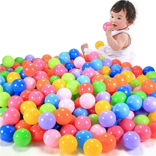 SKY-TOUCH Soft and Colorful Plastic Ocean Balls, Ideal to fill Indoor and Outdoor Playpen, Ball Pits and Playhouse for Babies, Toddlers and Kids (Item Diameter:5.5cm)