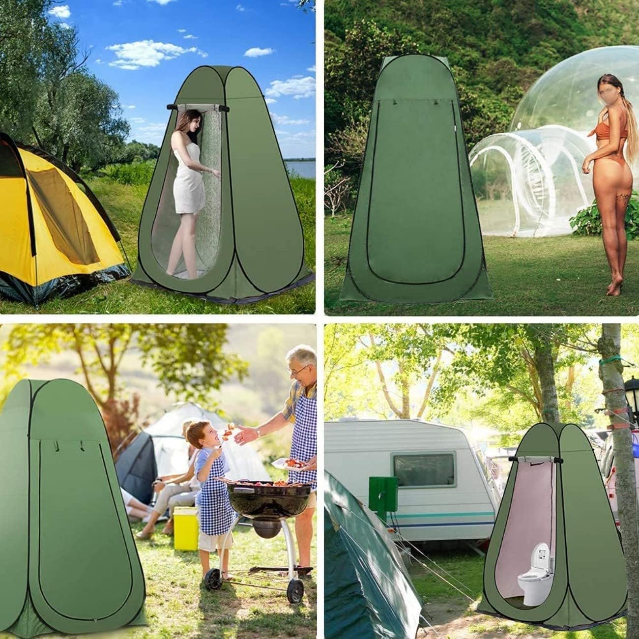 SKY-TOUCH Outdoor Changing Clothes Tent, Pop Up Shower Tent, Portable Folding Toilet Tent with Carry Bag, Beach Dressing Changing Room, Outdoor Tent Suitable for Shower/Toilet/Camping/Beach