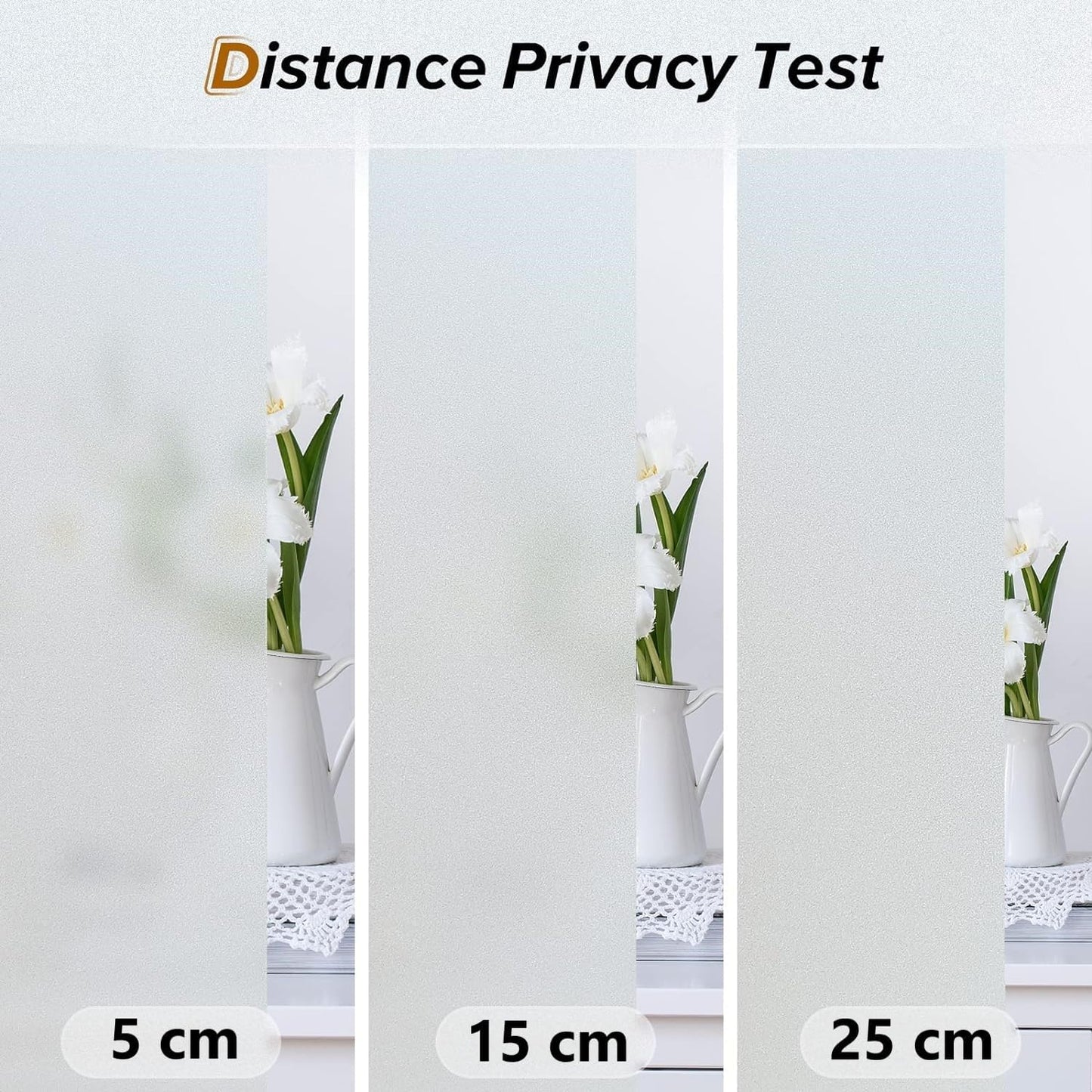 SKY-TOUCH Frosted Window Film : Removable Static Cling One Way Privacy Window Film Sun Blocking Heat Control Anti UV Peep-Proof for Home Office Bathroom Glass Door Window (45 * 260 cm Pure)