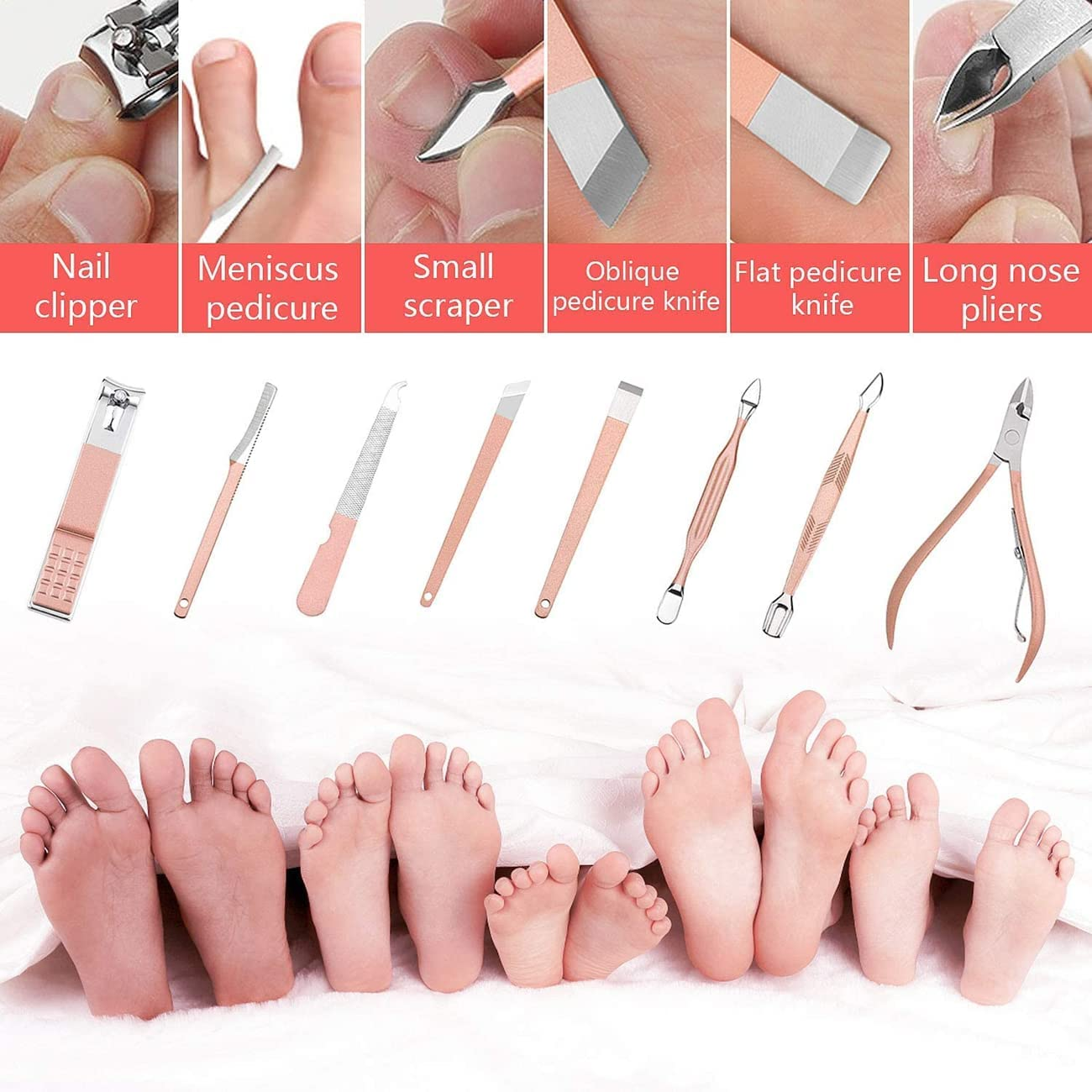 Nail Clipper Set 18Pcs, Manicure Set Stainless Steel Professional Nail Clippers Pedicure Tools For Hand Foot & Face Care Gift For Men Women Friends And Parents