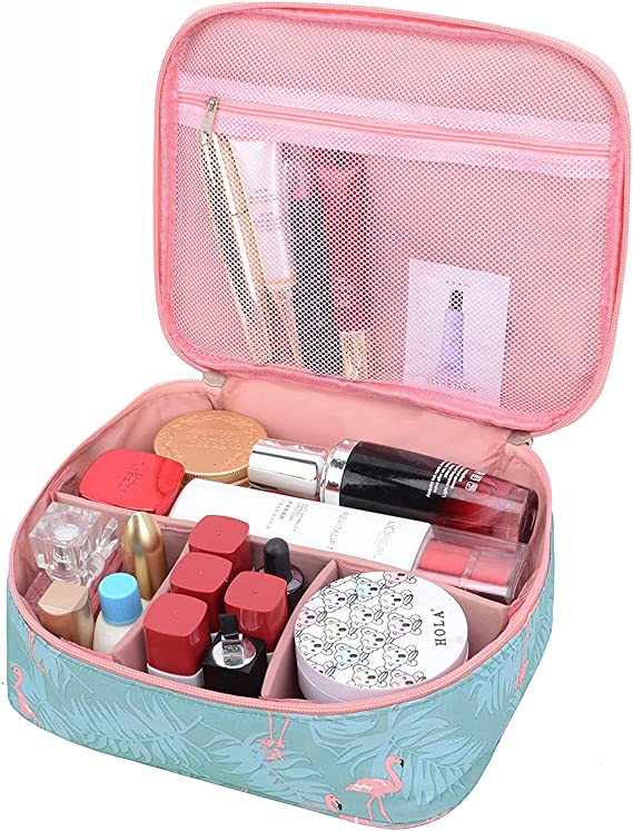 SKY-TOUCH Travel Cosmetic Bag&Makeup Bag£¬Portable and Large Capacity Travel Shower Toiletries Organizer for Women and Girls Pink£¨20cm 20cm 10cm£©