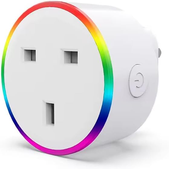 SKY-TOUCH Wifi Smart Plug Socket Compatible with Alexa and Google Home, WiFi Plug Socket With Remote Control & Voice Control, With Electricity Statistics Timer Function, No Hub Required (1 pack)