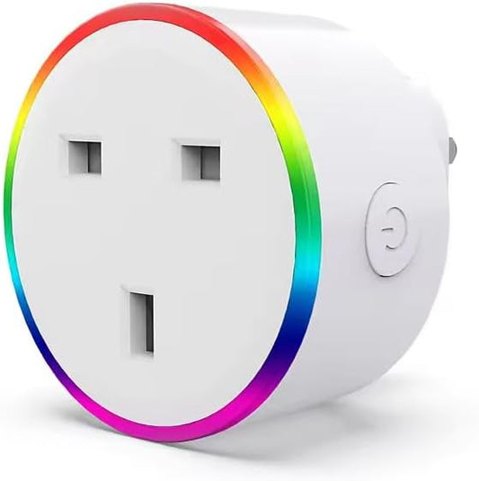 SKY-TOUCH Wifi Smart Plug Socket Compatible with Alexa and Google Home, WiFi Plug Socket With Remote Control & Voice Control, With Electricity Statistics Timer Function, No Hub Required (1 pack)