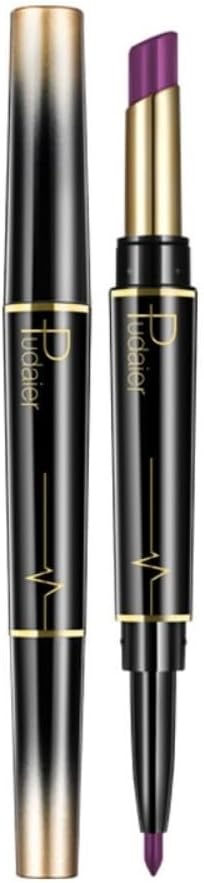 SKY-TOUCH Double Head Matte Lipstick + Lip Liner Pen Set 2 in 1 One Step Lips Makeup Waterproof Long Lasting Durable Nude Velvet, One Size 11#